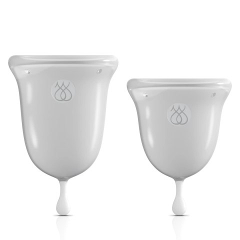 Jimmyjane Menstrual Cups Clear silikonowe kubeczki menstruacyjne 2 rozmiary Jimmyjane Menstrual Cups Clear silikonowe kubeczki menstruacyjne 2 rozmiary