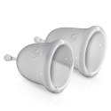 Jimmyjane Menstrual Cups Clear silikonowe kubeczki menstruacyjne 2 rozmiary