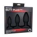 Nexus Butt Plug Trio Set - Zestaw anatomicznych korkow silikonowych 3 rozmiary