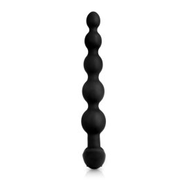 B-Vibe Cinco Black - silikonowy model z wibracją, 5 segmentow, pilot