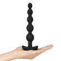 B-Vibe Cinco Black - silikonowy model z wibracją, 5 segmentow, pilot