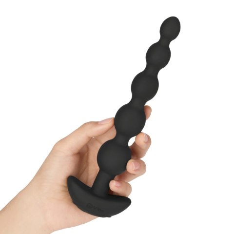 B-Vibe Cinco Black - silikonowy model z wibracją, 5 segmentow, pilot B-Vibe Cinco Black - silikonowy model z wibracją, 5 segmentow, pilot