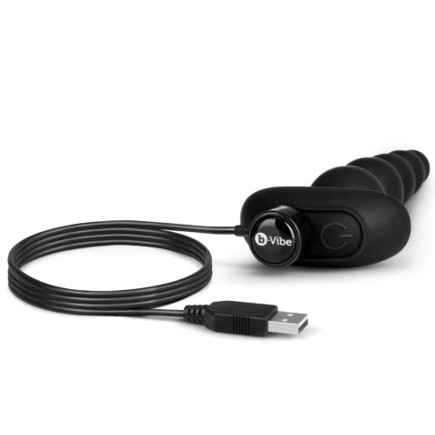 B-Vibe Cinco Black - silikonowy model z wibracją, 5 segmentow, pilot B-Vibe Cinco Black - silikonowy model z wibracją, 5 segmentow, pilot