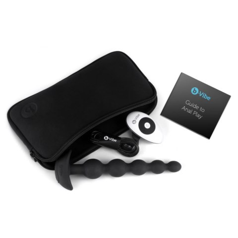 B-Vibe Cinco Black - silikonowy model z wibracją, 5 segmentow, pilot B-Vibe Cinco Black - silikonowy model z wibracją, 5 segmentow, pilot