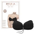 Bye Bra Lace-It Bra D Czarny - Samonośny biustonosz wiązany na przodzie