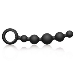 Joydivision Joyballs Anal Wave Short Black - krotki łańcuszek silikonowy 17,5 cm