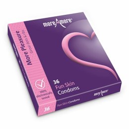 MoreAmore Fun Skin 36 szt. prezerwatywy z wypustkami i żebrowaniem