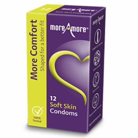 MoreAmore Soft Skin 12 szt. prezerwatywy anatomiczne, dodatkowe nawilżenie MoreAmore Soft Skin 12 szt. prezerwatywy anatomiczne, dodatkowe nawilżenie