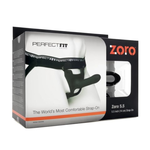 Perfect Fit Zoro Strap-On 14 cm Black - system anatomiczny, elastyczny pas Perfect Fit Zoro Strap-On 14 cm Black - system anatomiczny, elastyczny pas
