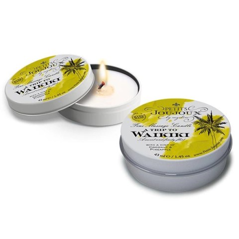 Petits Joujoux Waikiki Świeca do masażu kokos i ananas 33g Petits Joujoux Waikiki Świeca do masażu kokos i ananas 33g