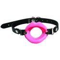 S&M Knebel Silikonowy Lips Pink - Regulowany Pasek 64cm