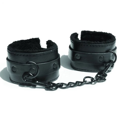 S&M Shadow Kajdanki z futerkiem, czarne, 23 cm, vegan leather S&M Shadow Kajdanki z futerkiem, czarne, 23 cm, vegan leather