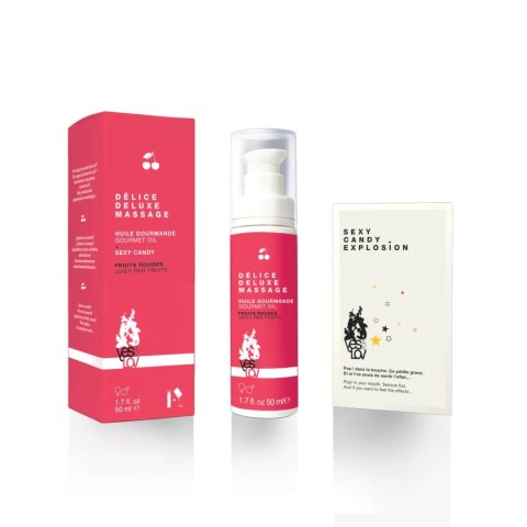 YESforLOV Delice Deluxe Zestaw do Masażu Red Fruits 50ml + Kryształki 7g YESforLOV Delice Deluxe Zestaw do Masażu Red Fruits 50ml + Kryształki 7g