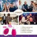 FeelzToys Anna Deep Pink - zdalnie sterowane jajko, 10 trybow, silikon