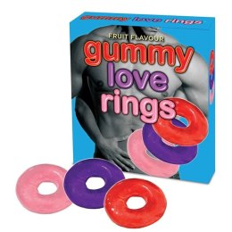 Loving Joy Gummy Love Rings - 3 gumowe pierścienie, smak wiśniowy