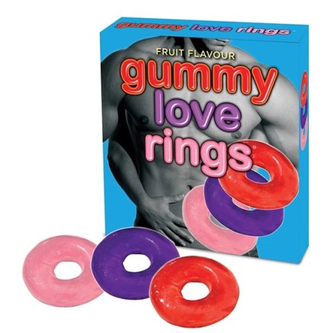 Loving Joy Gummy Love Rings - 3 gumowe pierścienie, smak wiśniowy Loving Joy Gummy Love Rings - 3 gumowe pierścienie, smak wiśniowy