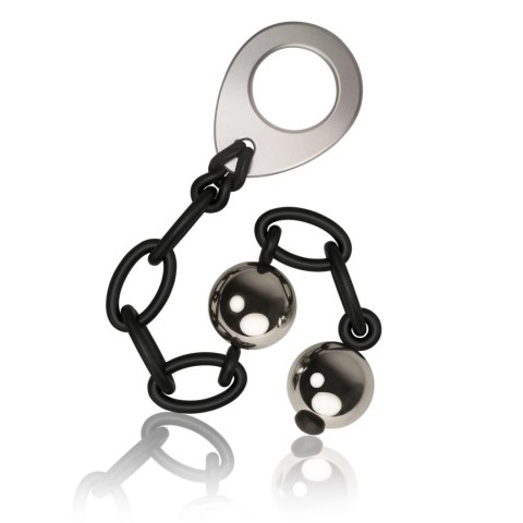 Rocks-Off Love in Chains Black - kulki treningowe, czarne, silikon Rocks-Off Love in Chains Black - kulki treningowe, czarne, silikon