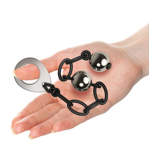 Rocks-Off Love in Chains Black - kulki treningowe, czarne, silikon Rocks-Off Love in Chains Black - kulki treningowe, czarne, silikon