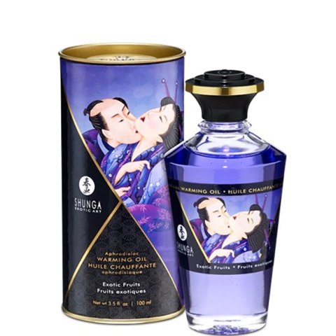 Shunga Aphrodisiac Warming Oil Exotic Fruits 100ml - rozgrzewający olejek do masażu Shunga Aphrodisiac Warming Oil Exotic Fruits 100ml - rozgrzewający olejek do masażu