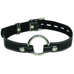 Sportsheets Edge O-Ring Gag skorzana opaska z wymiennym pierścieniem 3.8 cm