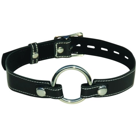 Sportsheets Edge O-Ring Gag skorzana opaska z wymiennym pierścieniem 3.8 cm