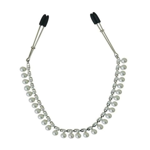 Sportsheets Sincerely Pearl Chain ozdobne klipsy z łańcuszkiem 40,6 cm Sportsheets Sincerely Pearl Chain ozdobne klipsy z łańcuszkiem 40,6 cm