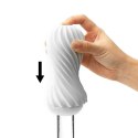 Tenga Flex Silky White - elastyczna maszyna intymna spiralna, biała