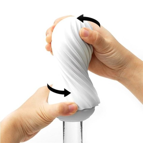 Tenga Flex Silky White - elastyczna maszyna intymna spiralna, biała Tenga Flex Silky White - elastyczna maszyna intymna spiralna, biała