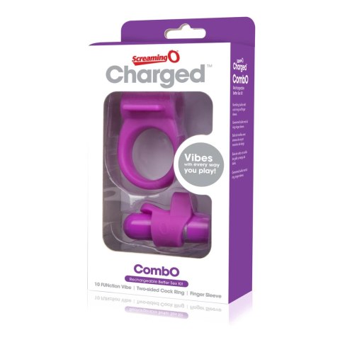 The Screaming O Charged CombO Kit #1 Purple - Zestaw akcesoriow wielofunkcyjnych The Screaming O Charged CombO Kit #1 Purple - Zestaw akcesoriow wielofunkcyjnych