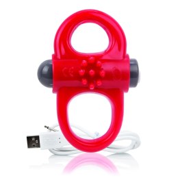 The Screaming O Charged Yoga Red - elastyczny pierścień wibrujący z podwojną pętlą
