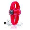 The Screaming O Charged Yoga Red - elastyczny pierścień wibrujący z podwojną pętlą