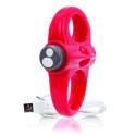 The Screaming O Charged Yoga Red - elastyczny pierścień wibrujący z podwojną pętlą