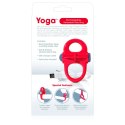 The Screaming O Charged Yoga Red - elastyczny pierścień wibrujący z podwojną pętlą