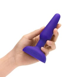 B-Vibe Trio Plug Purple - zdalnie sterowany model silikonowy 13,5 cm