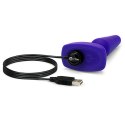 B-Vibe Trio Plug Purple - zdalnie sterowany model silikonowy 13,5 cm