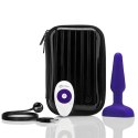 B-Vibe Trio Plug Purple - zdalnie sterowany model silikonowy 13,5 cm