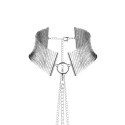 Bijoux Indiscrets Desir Metallique Collar Silver - stylowa obroża metaliczna srebrna