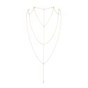 Bijoux Indiscrets Magnifique Back & Cleavage Chain Gold - ozdobny łańcuszek regulowany