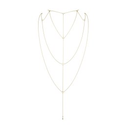 Bijoux Indiscrets Magnifique Back & Cleavage Chain Gold - ozdobny łańcuszek regulowany
