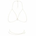 Bijoux Indiscrets Magnifique Bra Chain Gold - dekoracyjny łańcuszek na ciało