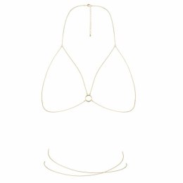 Bijoux Indiscrets Magnifique Bra Chain Gold - dekoracyjny łańcuszek na ciało