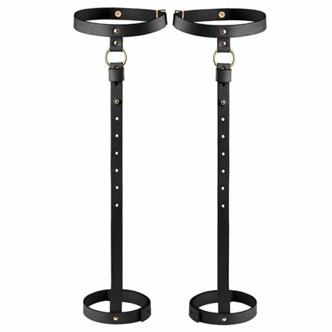 Bijoux Indiscrets Maze Back Leg Garter Black - Regulowany pasek na nogę Bijoux Indiscrets Maze Back Leg Garter Black - Regulowany pasek na nogę