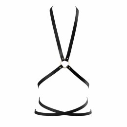 Bijoux Indiscrets Maze Body Harness Black - wielopozycyjna uprząż z eko-skory