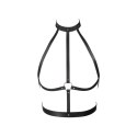 Bijoux Indiscrets Maze H Harness Black - uprząż z regulacją, czarna