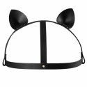 Bijoux Indiscrets Maze Head Piece Black opaska z uszami, czarna, 54-62 cm