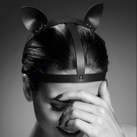 Bijoux Indiscrets Maze Head Piece Black opaska z uszami, czarna, 54-62 cm Bijoux Indiscrets Maze Head Piece Black opaska z uszami, czarna, 54-62 cm