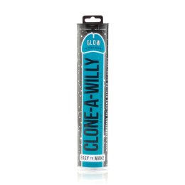 Clone-A-Willy Kit Glow-in-the-Dark Blue - Zestaw odlewniczy świecący, niebieski