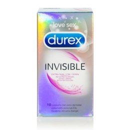 Durex Invisible Extra Lubricated 10 szt. ultracienkie lateksowe