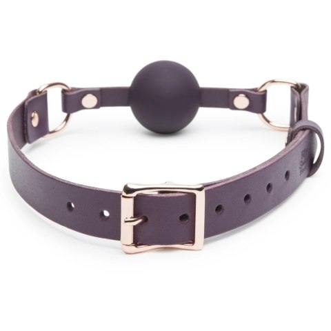 Fifty Shades of Grey Freed Cherished Leather Ball Gag regulowany fiolet Fifty Shades of Grey Freed Cherished Leather Ball Gag regulowany fiolet