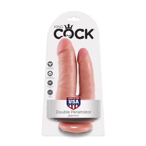 King Cock Double Model 20,9cm - Dwustronna anatomiczna forma z przyssawką King Cock Double Model 20,9cm - Dwustronna anatomiczna forma z przyssawką
